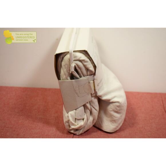 Threshold 50x63" Blackout Embosse Velvet Rod Pocket Curtain Panel Ivory (Marks)* - Picture 7 of 8